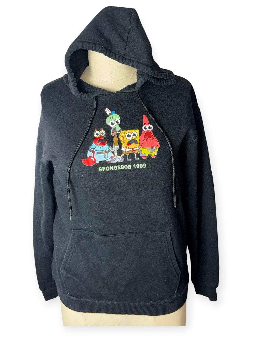 Nickelodeon SpongeBob 1999 Black Graphic Hoodie M